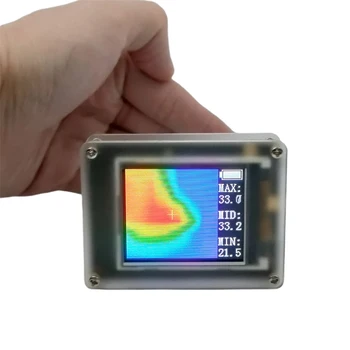 Инфрачервена камера, модул с инфрачервени изображения с резолюция от 8х8, Откриване на най-отдалечената разстояние от 7 м, вградена литиева батерия за проверка на електрониката - Изображение 1  
