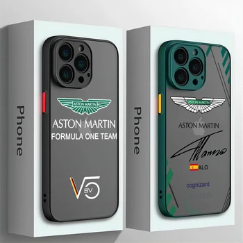 Калъф за мобилен телефон А-Aston-Martin Cars За iPhone 15 14 13 12 11 Mini Pro Max X XR XSMax 7 8 Plus е Матирана Прозрачна Делото - Изображение 1  