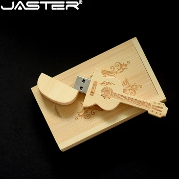 Китара JASTER Maple Дървени USB 2.0 64 GB, 32 GB, 16 GB Флаш памет, U-диск, пръчки с безплатен достъп до логото, подаръци за сватбена фотография - Изображение 1  