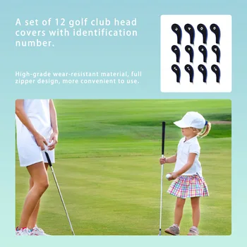 Комплект от 12 шапки за голф Тъканни шапки Ръчна изработка на Спортни съоръжения на Окото калъфи и Аксесоари за стикове предпазни средства - Изображение 2  