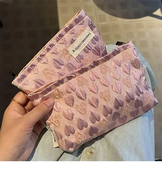Косметичка Sweet Three-пространствен Pink Любовта, косметичка, Холщовая чанта за пране, Пътна Корейска версия за момичета, чанти за съхранение на козметиката - Изображение 1  