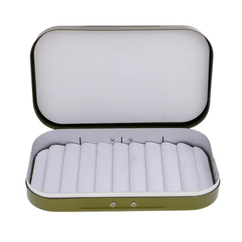 Кутия за примамки за нахлыста от алуминиева сплав 15,5x9,5x2,7 см, paste от супер пяна, Куки за мухи, Примамки - Изображение 2  