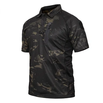 Летни мъжки тениски за изказвания, тактически военни тениски с къс ръкав, бързо съхнещи леки тениски за рибарство екскурзия - Изображение 1  