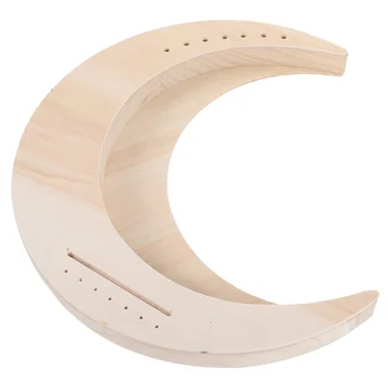 Лира-арфа, арфа на формата на луната, дървен корпус, 7-струнен музикален инструмент - Изображение 1  