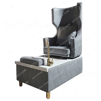 Луксозно канапе за маникюр и за масаж на краката, Луксозно стол-трон с висока облегалка, стол за крака, баня за крака, Отличен на седалката на дивана - Изображение 2  