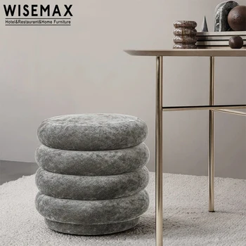 МЕБЕЛИ WISEMAX Модерна луксозна дневна мебели хоп, кадифе диван, табуретка, тоалетка, табуретка, през цялата хоп - Изображение 1  