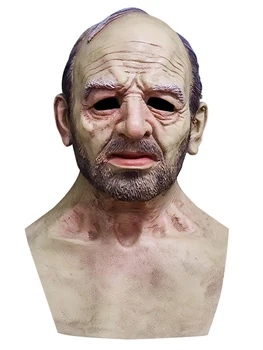 Маска за лице за Хелоуин, Латексный прическа Старец на ужасите - Изображение 1  