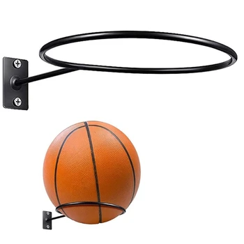 Метален футболен притежателя Стенни Баскетболно витрина Стенни стойка за топки, Стенни поставки за топки за съхранение на топки - Изображение 2  