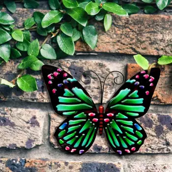 Метална пеперуда Занаят Метална стена Изкуство, Начало Декор на стената Подвесная Скулптура Градински декор на Оградата в двора на Декоративна Пеперуда на стената - Изображение 2  