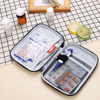 Мини-Аптечка За Въздушна Помощ На Открито Преносим Пътен Набор От Лекарства Авариен Комплект, Малка Чанта За Съхранение На Разделител На Лекарства - Изображение 2  