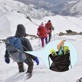 Мини-къси ски-бягане, кънки на Къса мини-коньковые ски обувки, подходящи за възрастни, снегоуборщики, преносими, помещающиеся в раницата си - Изображение 2  