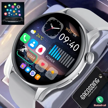 Модерен смарт часовници дамски Bluetooth Покана AMOLED Полносенсорный наблюдение на сърдечната честота, IP68 Водоустойчив спортни смарт часовници за Мъже за Android - Изображение 1  