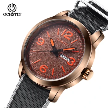 Мъжки ръчен часовник OCHSTIN Водоустойчива с автоматична дата на седмица, мъжки часовник в стил милитари най-добрата марка за луксозни найлонови спортни бизнес мъжки часовници за подарък - Изображение 1  