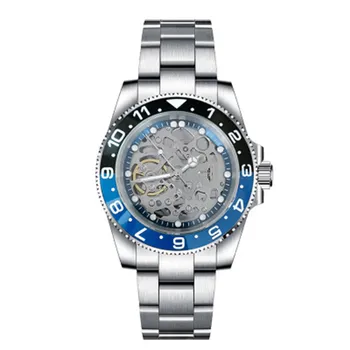 Мъжките механични часовници е от неръждаема стомана 316L с матирано пясъка каишка, мъжки часовници с механизъм NH70, сапфировые ръчен часовник, водоустойчив 5ATM - Изображение 1  