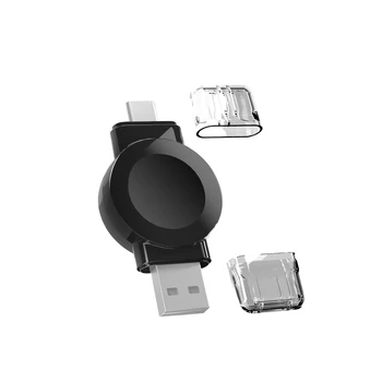 НОВ интерфейс за Безжично Зарядно 2 в 1 Magnetic Watch за Apple Watch iWatch 9 8 7 6 5 SE 4 3 2 Бързо Зареждане на Лаптоп USB Type-C - Изображение 2  