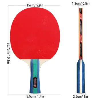 Набор на ракета за пинг-понг, ракети за тенис на маса с 3-звездни топки за игра на пинг-понг на закрито и на открито - Изображение 2  