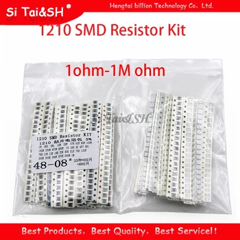Набор от резистори 1210 SMD Асорти 1 ом-1 M Ω 5% 33 стойността на x 20PCS = 660ШТ Комплект за diy - Изображение 1  