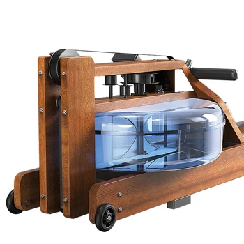 Най-продаваният воден гребане машина 2023 г., дъбов воден гребец с LCD монитор, wooden гребец за домашна употреба - Изображение 1  