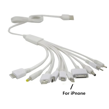 Нов 10in 1 USB Многофункционален Кабел-адаптер USB-зарядно устройство За PSP, Мобилни устройства За iPod, iPhone Многофункционално USB-зарядно устройство ще захранване на Линия - Изображение 2  