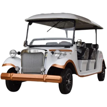 Нов Продукт на 4-Ред на Червена Обиколка на Класически Автомобил Електрически Обиколка Колата Classic Car Golf Cart за Продажба - Изображение 2  