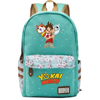 Нов часовник на Животните Youkai За момчета и момичета, Детски чанти за училищни книги, Женски раница, ученически чанти за тийнейджъри, платно раница за лаптоп, пътен раница - Изображение 1  