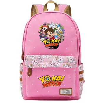 Нов часовник на Животните Youkai За момчета и момичета, Детски чанти за училищни книги, Женски раница, ученически чанти за тийнейджъри, платно раница за лаптоп, пътен раница - Изображение 2  