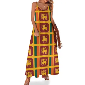 Нова рокля без ръкави с флага на Шри Ланка, дамски официални рокли, вечерни рокли - Изображение 1  