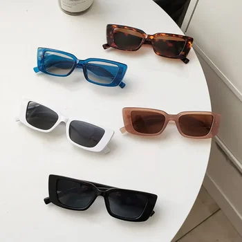 Нови Персонални Спортни Слънчеви Очила в Малка Квадратна Рамка С Модерните Нюанси За Мъже и Жени в стил Хип-хоп, Ретро Sunnies - Изображение 2  