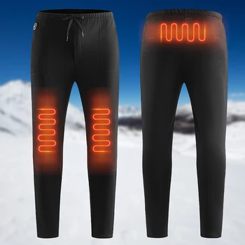 Нови зимни дамски панталони с подгряване, мотоциклетни панталони с електрически нагревател, мотоциклетни панталони с USB, мъжки самонагревающиеся панталони - Изображение 1  