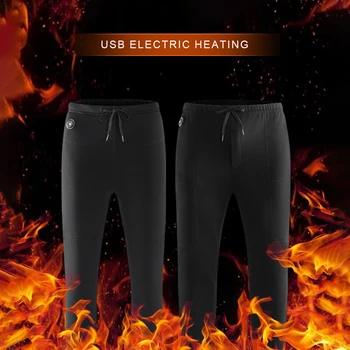 Нови зимни дамски панталони с подгряване, мотоциклетни панталони с електрически нагревател, мотоциклетни панталони с USB, мъжки самонагревающиеся панталони - Изображение 2  