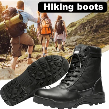 Обувки за алпинизъм, дишащи зимни тактически военни обувки, спортни ловни обувки с висок берцем, леки нескользящие за мъже - Изображение 2  