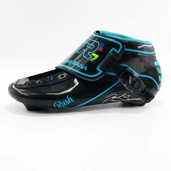Обувки за скоростно каране на ролкови кънки SR Rush Professional Royal Road Carbon Fiber Горния Обувки с широки пръсти Track Shoe Street, Fiber - Изображение 1  