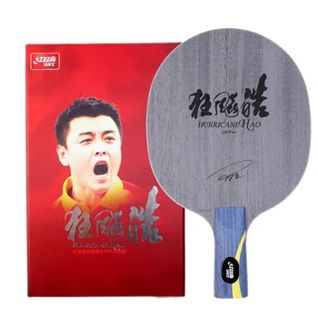 Оригинален нож за тенис на маса Dhs Hurricane Hao за ракета за пинг-понг от 5 породи чисто дърво, използвано национален отбор, Ван Хао прилеп - Изображение 1  