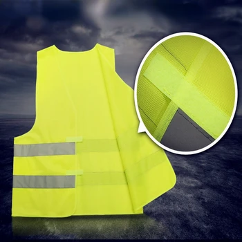Отразяваща жилетка, флуоресцентно и външно защитно облекло с висока видимост, Жилетка за безопасност, Вентилирани жилетка - Изображение 1  