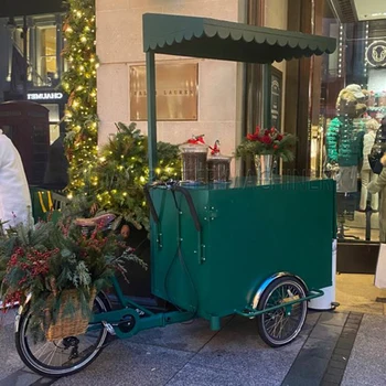 Павилион за продажба на кафе и сокове Allbetter Mobile Food Tricycle, количка за закуски на три колела, мобилна количка за закуска - Изображение 2  