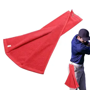 Памучно кърпа за голф, трайно памучно кърпа за голф, впитывающее влагата и сгъване на три пъти кърпа за голф чанти за семейството голфъри - Изображение 1  