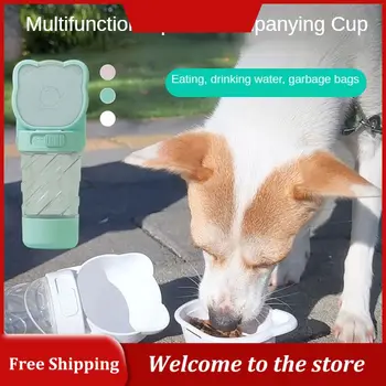 Пиенето за кучета Разумно използване на пространството Чешма за вода за бели кучета Преносима пиенето за разходки на кучета и Няколко водни замъци - Изображение 1  