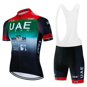 Професионална Велосипедна Риза UAE Man Мтб къси Панталони Летни Дрехи 2023 Мъжки Майо Трикута Облекло Джърси Спортен Комплект Панталони Гелевый Лигавник - Изображение 2  