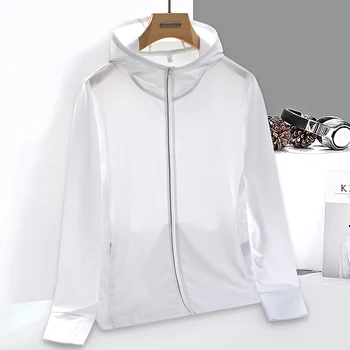РАЗБОРЧИВЫЕ летни палто с защита от UV-лъчи UPF 50 +, дамски ультралегкая спортни дрехи, ежедневни якета са с качулка, дамски яке-ветровка - Изображение 2  