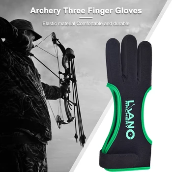 Регулируеми защитни ръкавици на 3 пръста за ловни принадлежности, с извито /съставни лук - Изображение 1  