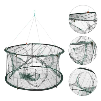 Риболовна мрежа-капан Многофункционална мрежа за улов на скариди Преносима мрежа за улов на раци, сгъваема капан за стръв - Изображение 1  