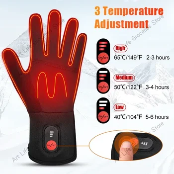 Ръкавици с топъл на допир екран, електрически ски топли зимни ръкавици за подкрепа на мъжете и жените, сноубордингтермические ски за отдих - Изображение 1  