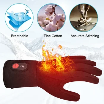 Ръкавици с топъл на допир екран, електрически ски топли зимни ръкавици за подкрепа на мъжете и жените, сноубордингтермические ски за отдих - Изображение 2  