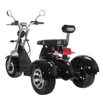 Сертифицирани ЕИО / СОС електрически триколки Мощност от 1500 Вата, двойни 3-колесни електрически скутери за възрастни Citycoco - Изображение 1  