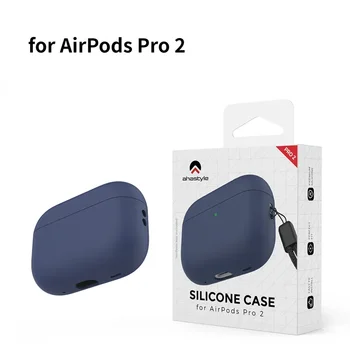 Силиконов защитен калъф за слушалки AirPods Pro 2-ро поколение, обикновен силиконов калъф за слушалки, аксесоари за слушалки - Изображение 1  