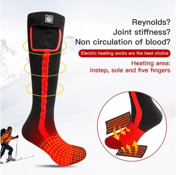 Ски чорапи с отопление, спортни мъжки и дамски зимни чорапи за конна езда, спортни чорапи за планинско катерене на открито, ски спортове - Изображение 2  