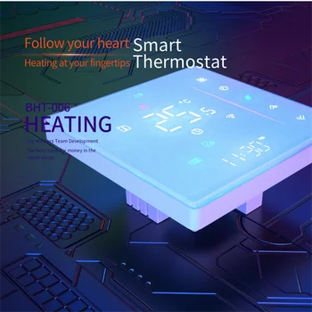 Стаен термостат Алекса с 2-те трубным/4-те трубным фанкойлом SASHA -Fi регулатор на температурата на ОВК за отопление и охлаждане 24VAC Опция 95-240 ac - Изображение 1  