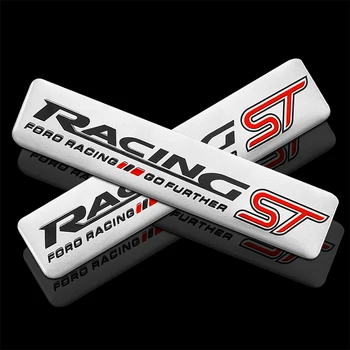 Стикер с лого ST Racing Car, Модни автомобилна емблема, 3D Алуминиеви етикети, Модифицирани етикети за Ford Focus 2 3 Mondeo Mk2 - Изображение 1  