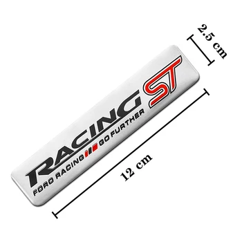 Стикер с лого ST Racing Car, Модни автомобилна емблема, 3D Алуминиеви етикети, Модифицирани етикети за Ford Focus 2 3 Mondeo Mk2 - Изображение 2  