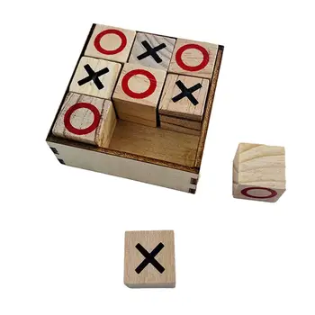 Стратегически настолни игри на ръчно изработени тик-так-палеца, настолна играчка XO за забавление - Изображение 1  